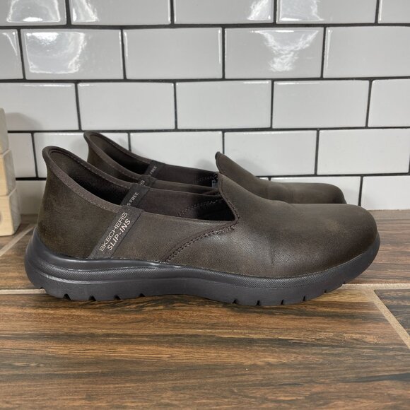 Skechers Slip-ins On The Go Flex Captivating Womens 7 Shoes Chocolate Hands Free - Picture 3 of 14